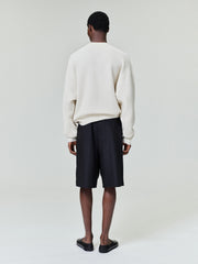 Wool Cotton Sport Mesh Knit Sweater