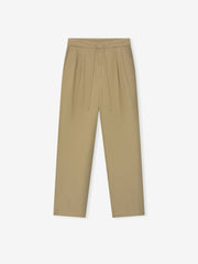 Cotton Canvas Pleat Front Pant