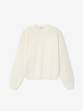 Double Knit Linen Wool Cotton Crewneck Sweater