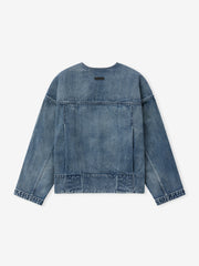 Denim Lapelless Jacket