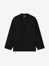 Easy Care Wool Relaxed Lapelless Jacket