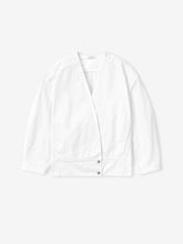 Womens Cotton Twill Relaxed Lapelless Jacket