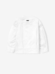 Womens Cotton Twill Relaxed Lapelless Jacket