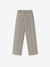 Silk Blend Pleat Front Drawstring Pant