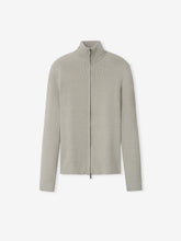 Womens Rib Knit Zip Up Jacket