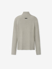 Womens Rib Knit Zip Up Jacket