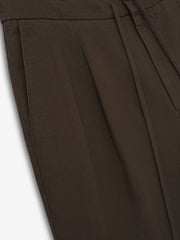 Cotton Canvas Pleat Front Pant