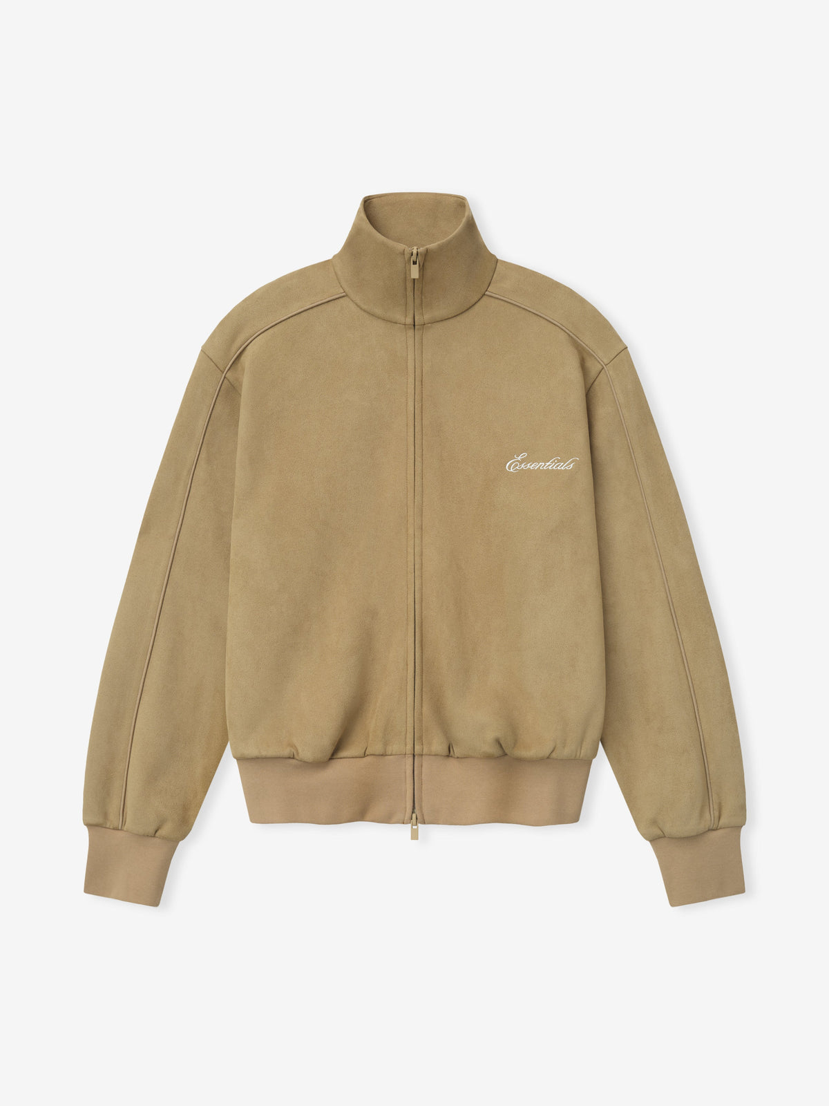 Womens Suede Fleece Signature Vintage Track Jacket