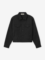 Textured Nylon Trucker Jacket