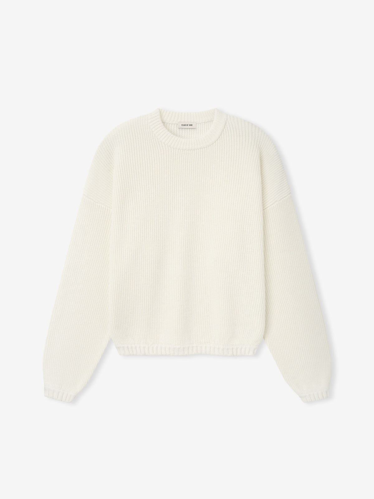 Double Knit Linen Wool Cotton Crewneck Sweater