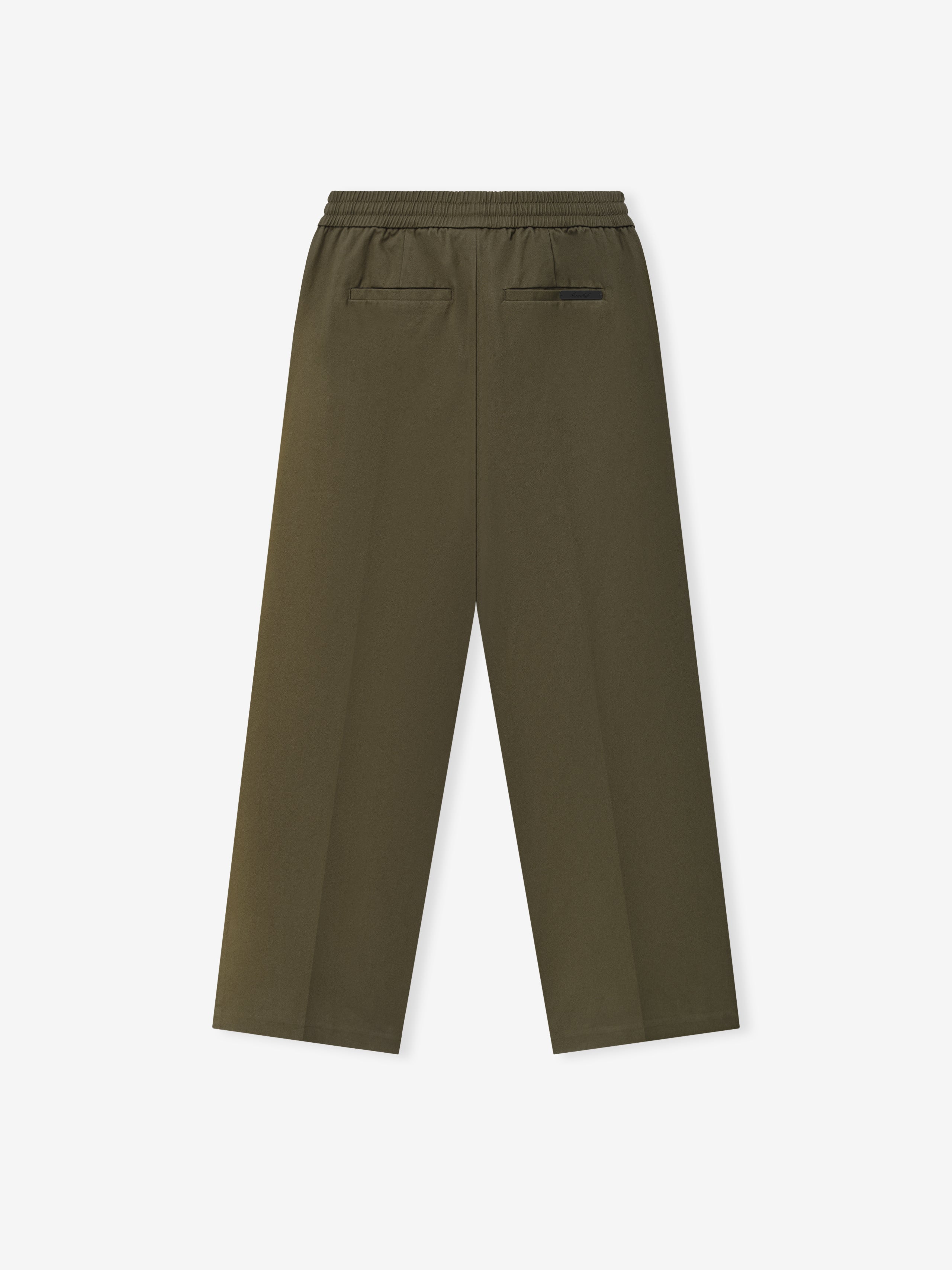 Cotton Twill Pleat Front Drawstring Pant