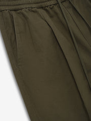 Cotton Twill Pleat Front Drawstring Pant