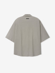 Silk Blend 3/4 Sleeve Button Up Shirt