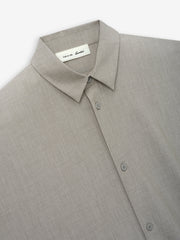 Silk Blend 3/4 Sleeve Button Up Shirt