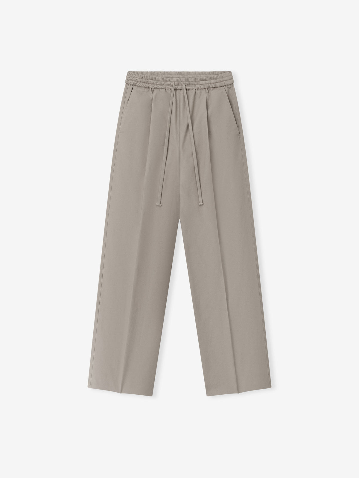 Silk Blend Pleat Front Drawstring Pant