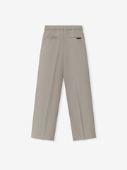 Silk Blend Pleat Front Drawstring Pant