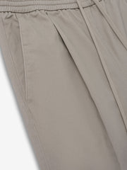 Silk Blend Pleat Front Drawstring Pant