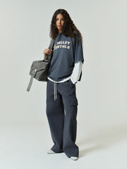 Womens Fleece Cargo Relaxed Sweatpant