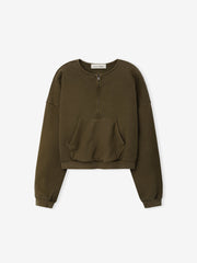 Womens French Terry Relaxed Half Zip
