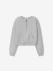 Womens French Terry Relaxed Half Zip